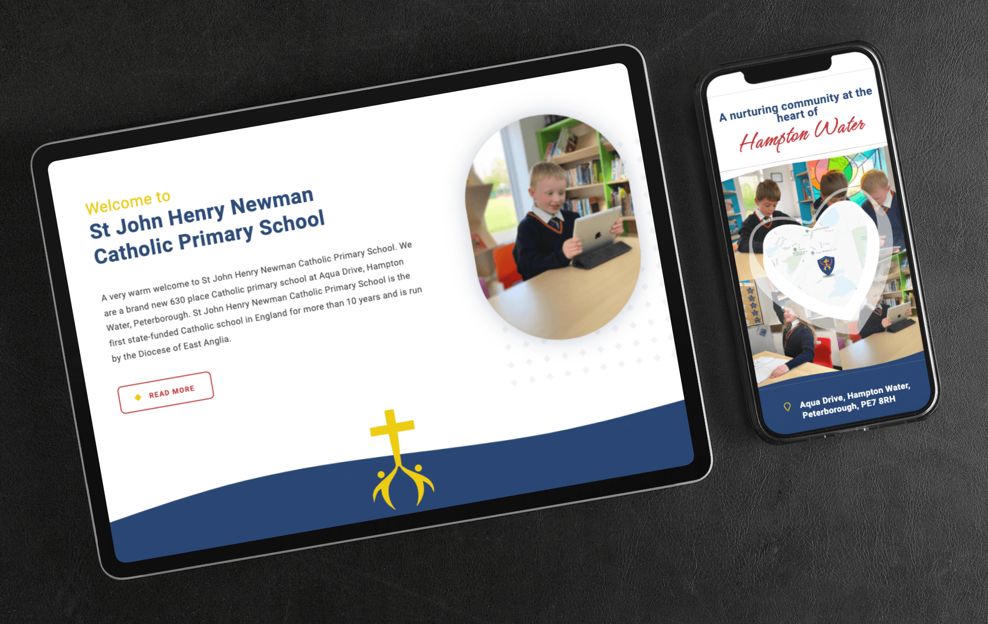 St John Henry Newman website on iPad & iPhone
